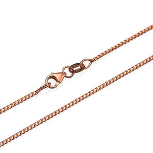 14k Rose Gold Chain 1.1mm, Rose Gold Franco Chain, Solid 14k Gold Chain, Franco Chain, Pink Gold Pendant Chain, Dainty Necklace Chain