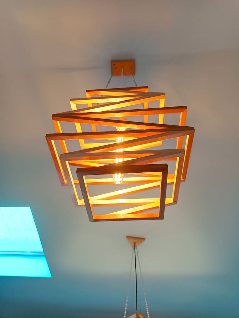 Original Wood Pendant Light image 1