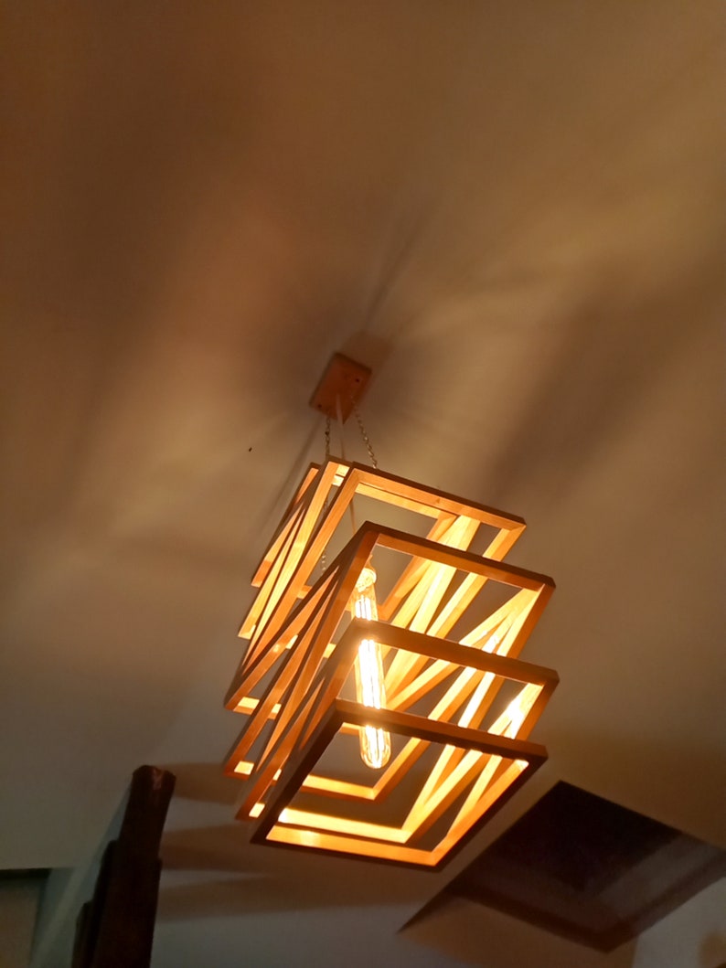 Original Wood Pendant Light image 2