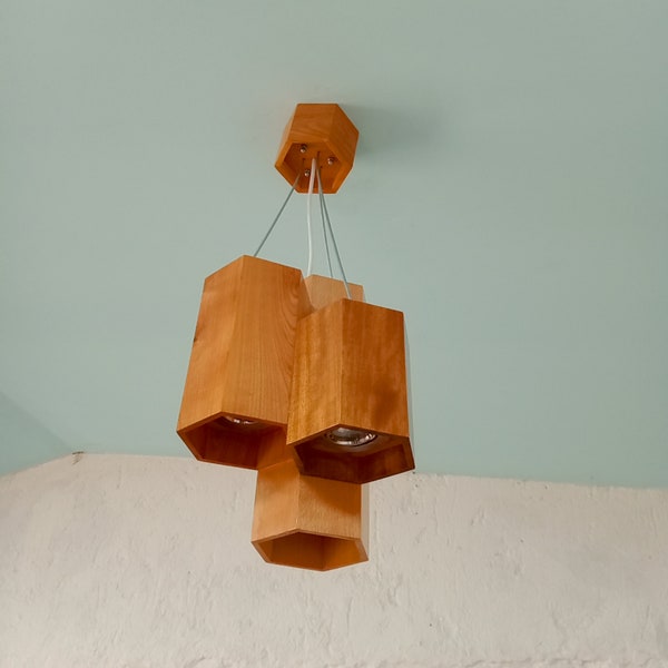 Luminaire Suspension Nid Abeille Artisanal Design Fait Main