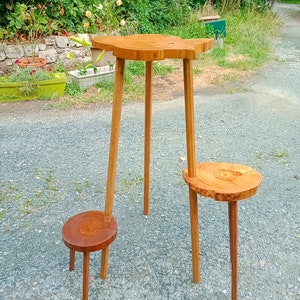 Unique Wooden Design Tripod, Unique Side Table and Handmade Design