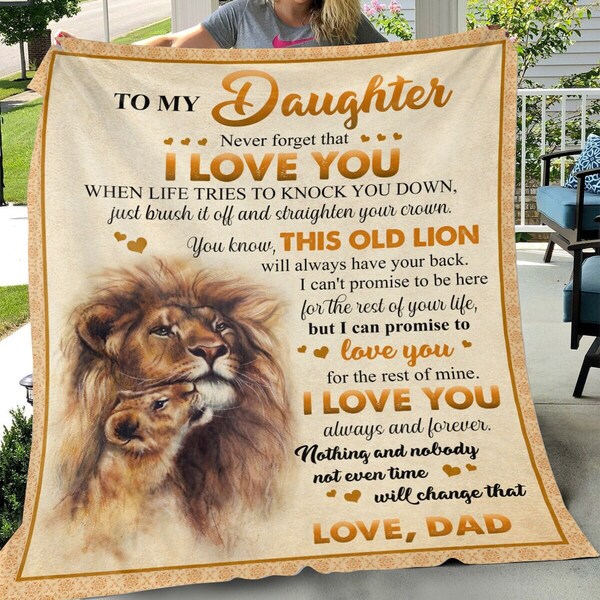 Daughter Blanket From Dad Etsy