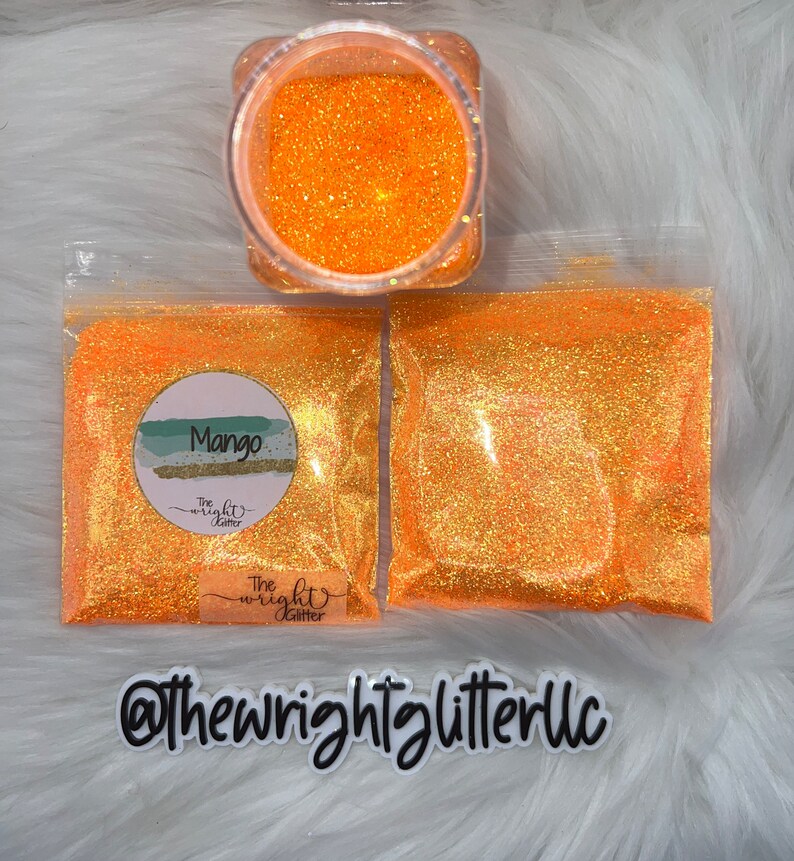 Mango Orange Glitter Fine Glitter Tumbler Glitter Etsy