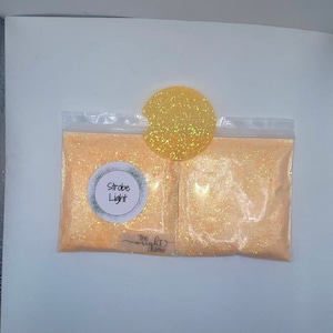 Strobe Light, Glow Glitter, Glow in the Dark, Orange Glitter, Chunky Glitter, Orange Glow in the Dark Glitter