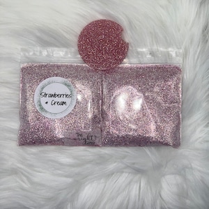 Strawberries & Cream, Pink Glitter, Fine Glitter, Tumbler Glitter, Snowglobe Glitter, Resin Glitter, Resin Art, Craft Glitter