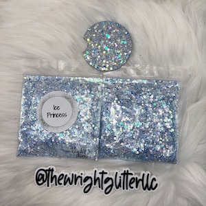 Ice Princess, Blue Glitter, Chunky Glitter, Snowglobe Glitter, Tumbler Glitter, Resin Glitter, Craft Glitter