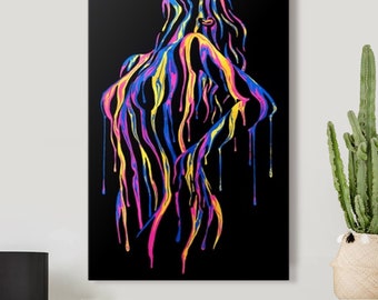 Canvasafdruk bodypaint dames