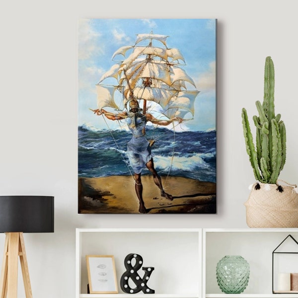 The Ship By Salvador Dali- Canvas Print, Dali Oil Painting Reproduction Art Prints Canvas Wall Art, Ready to Hang, Various Sizes