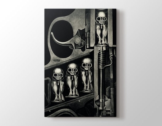 Birth Machine H.R Giger Canvas Wall Art, Ready to Hang or Roll