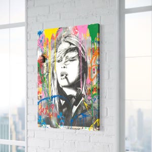 Brigitte Bardot Print on Canvas - Bardot Poster - Brigitte Bardot Canvas - Brigitte Bardot Print - Ready to Hang - Various Sizes