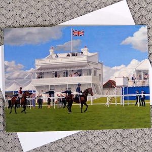 Pferderennen Grußkarte - Epsom Downs, Coronation Cup, mit dem Rennpferd Yeats