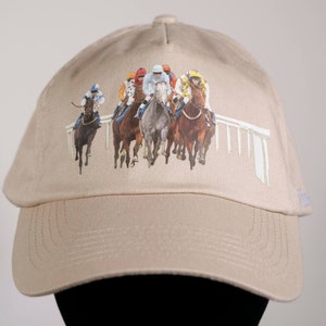 Beautiful Horse Racing Baseball Cap - Great horse racing gift idea for him or her!