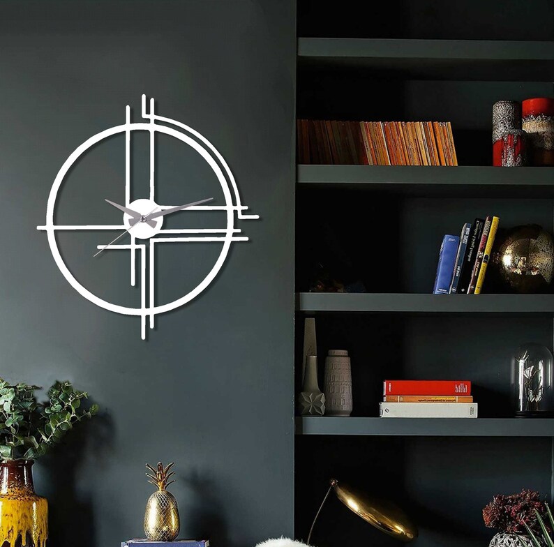 Minimalist Wall Clock Oversized Clocks Unique Wall Clock Etsy