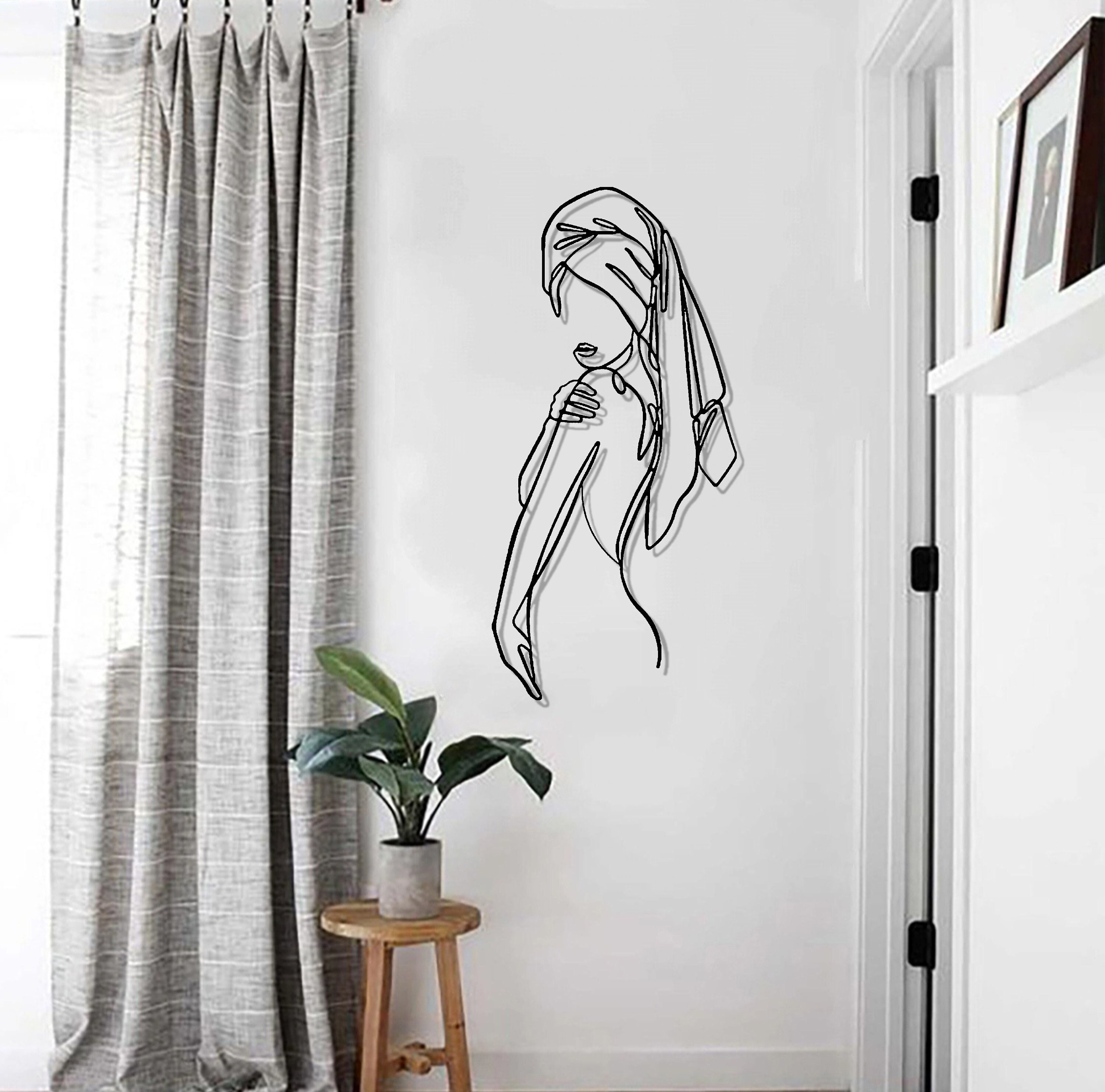 Woman Metal Wall Art Bathroom Wall Decor Bedroom Wall Decor Etsy UK