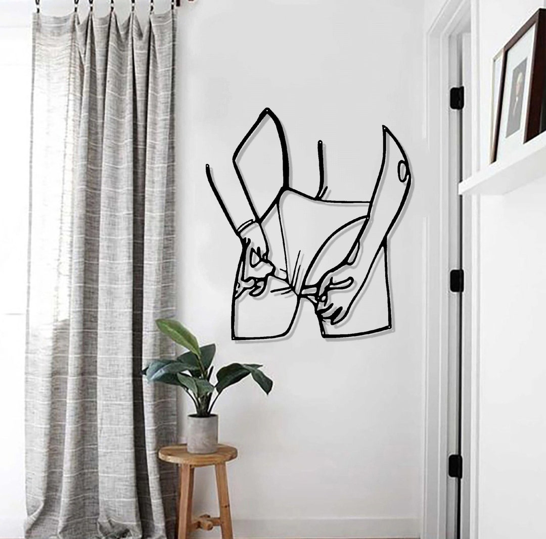 Woman Metal Wall Art, Bathroom Wall Decor, Bedroom Wall Decor, Wall