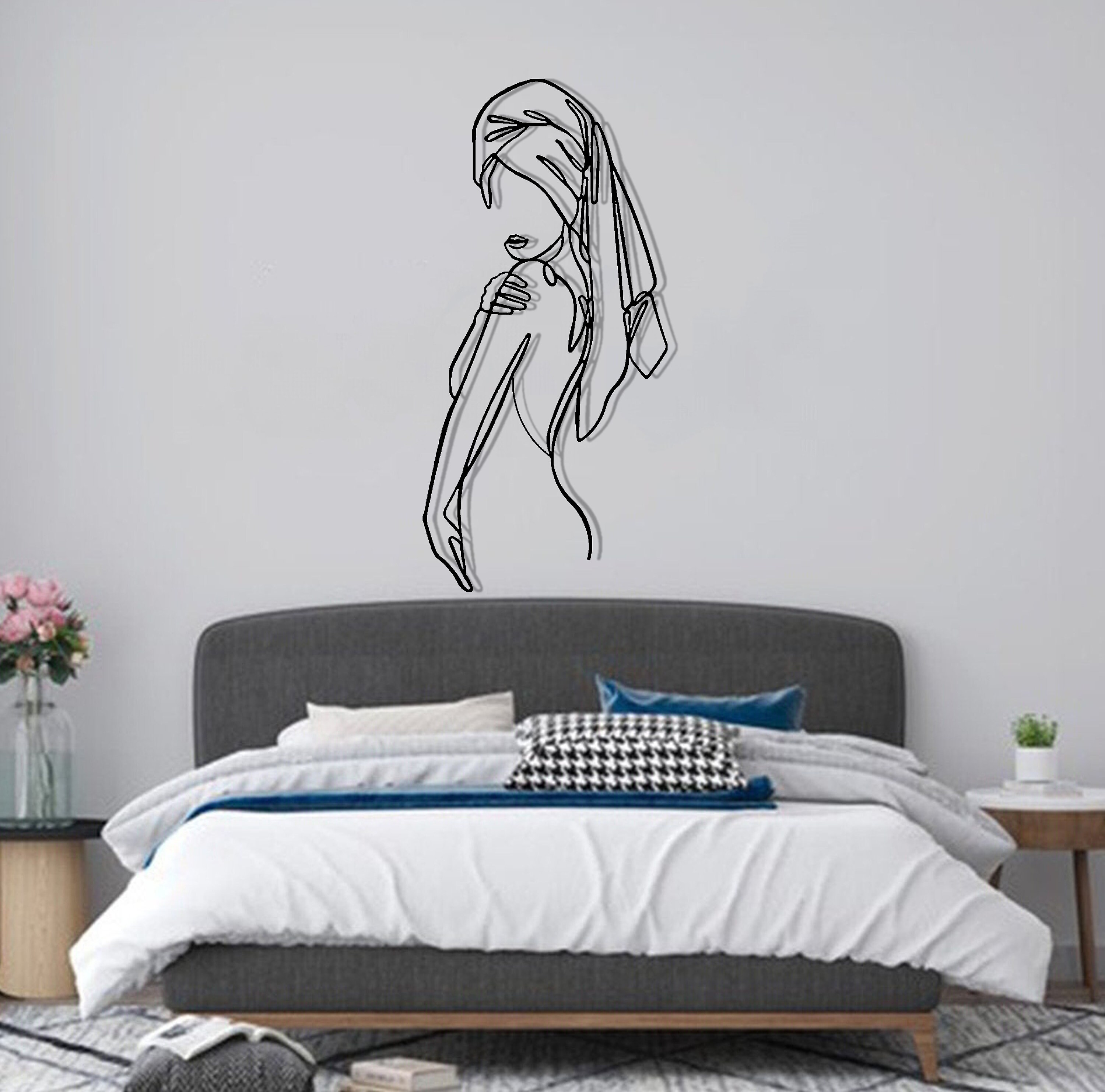 Woman Metal Wall Art Bathroom Wall Decor Bedroom Wall Decor Etsy UK