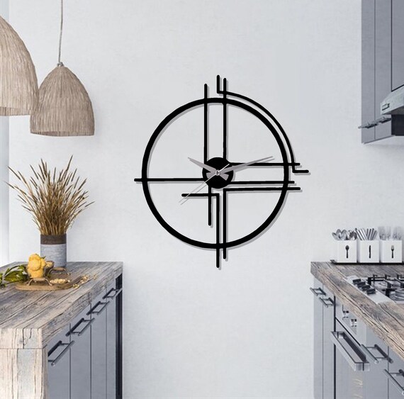 Minimalist Wall Clock Oversized Clocks Unique Wall Clock Etsy