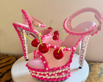 Fake Cake Platform Heels ~ Hot Pink - Pleaser Look - made-to-order
