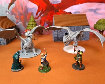 Dragones Rojos para jóvenes y adultos / 28 mm (D&D) / Miniaturas de Monstruos Clásicos / Juego de rol de mesa