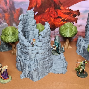 Ruined Tower | 28mm (D&D) | Ancient Building | Tabletop RPG