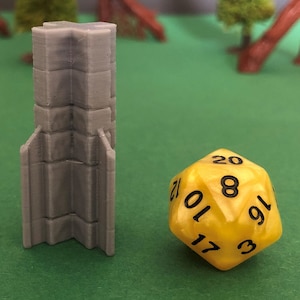 Set di muri modulari in rovina/muri a clic/scorrimento per gioco di ruolo da tavolo da 28 mm DnD immagine 7