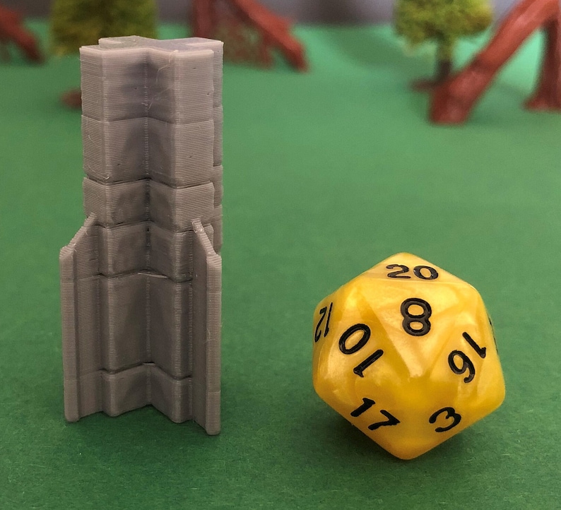 Set di muri modulari in rovina/muri a clic/scorrimento per gioco di ruolo da tavolo da 28 mm DnD immagine 7