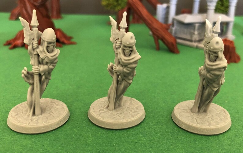 Wraiths och Banshee | 28 mm (D&D) Odöda fiendearméminiatyrer | Bordsrollspel Wraith2 Set (3pcs)