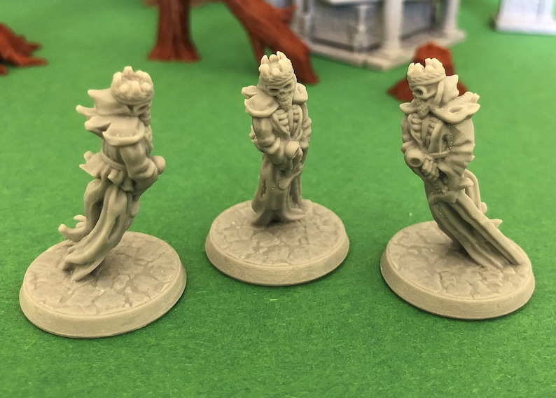 Wraiths och Banshee | 28 mm (D&D) Odöda fiendearméminiatyrer | Bordsrollspel Wraith1 Set (3pcs)
