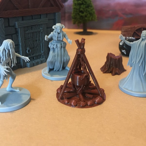 Sorcière nocturne, guenone verte et guenone des mers | Miniatures 28 mm (D&D) | RPG de table