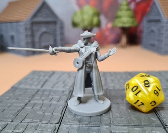 Half-Orc Pirate Bard | 28mm (D&D) Half-Orc Miniature | Tabletop RPG