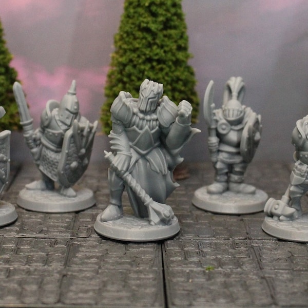 Dark Warriors | 28mm (D&D) Heavily Armored Knights | Tabletop RPG