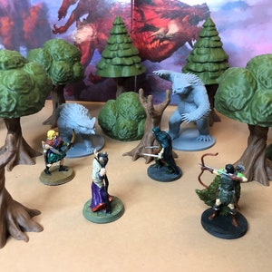 Árvores modulares | Árvores, troncos e terrenos arbustivos de 28 mm (D&D) | RPG de mesa