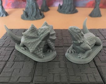 Giant Lizards | 28mm (D&D) | Animal Miniature | Tabletop RPG