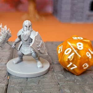 Dwarf Paladin | 28mm (D&D) | Hero/NPC Miniature | Tabletop RPG