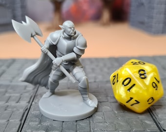 Half-Orc Fighter| 28mm (D&D) Half-Orc Miniature | Tabletop RPG