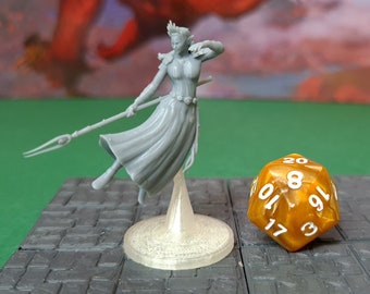 Elven Sorcerer | 28mm (D&D) Floating Female Sorceress | Tabletop RPG
