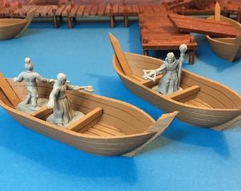 Ferries | 28mm (D&D) small rowing boats | Tabletop RPG
