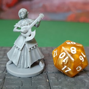 Elf Bard | 28mm (D&D) Elven Bard Miniature | Tabletop RPG