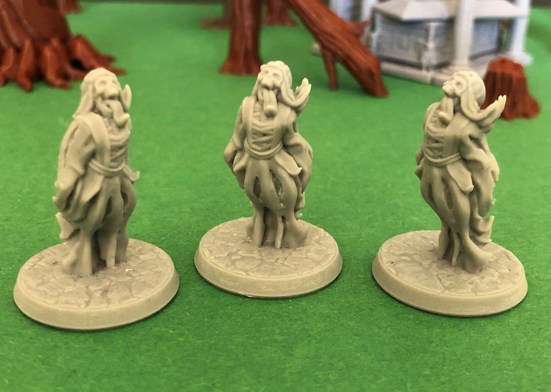 Wraiths och Banshee | 28 mm (D&D) Odöda fiendearméminiatyrer | Bordsrollspel Banshee Set (3pcs)