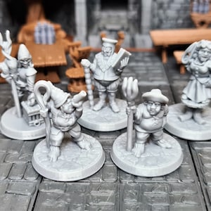 Trabalhadores da Cidade 1 | 28 mm (D&D) | Miniaturas para PC/NPC da Classe Trabalhadora da Cidade | RPG de Mesa