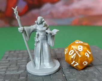 Elf Wizard | 28mm (D&D) Elven Male Wizard Miniature | Tabletop RPG