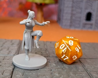 Elven Monk | 28mm (D&D) Female Monk Miniature | Tabletop RPG