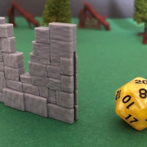 Set di muri modulari in rovina/muri a clic/scorrimento per gioco di ruolo da tavolo da 28 mm DnD immagine 5