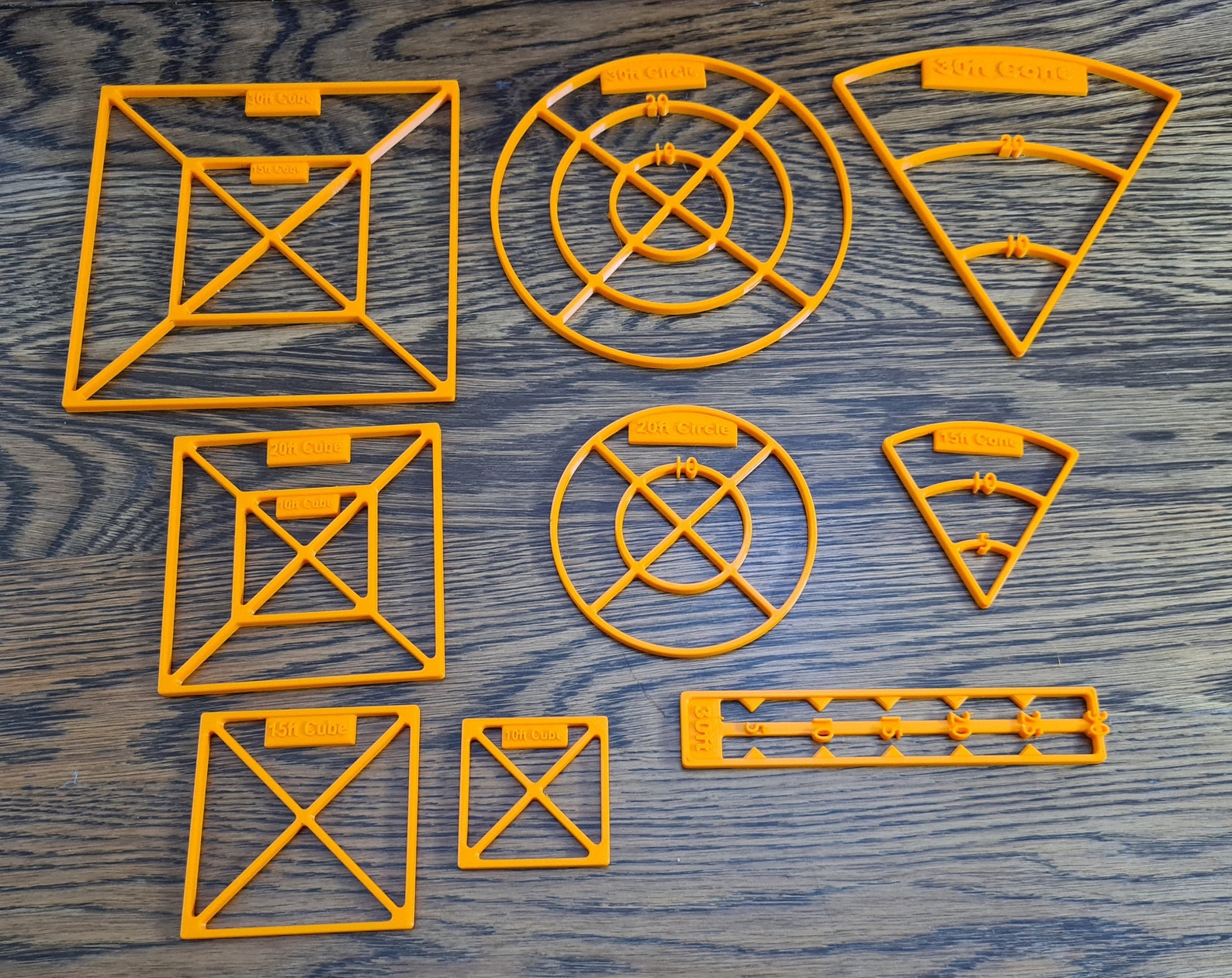 Area of Effect Spell Templates for 28mm Tabletop RPG | D&D Pathfinder ...