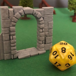 Set di muri modulari in rovina/muri a clic/scorrimento per gioco di ruolo da tavolo da 28 mm DnD immagine 6