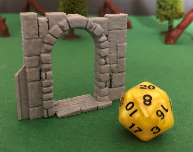 Set di muri modulari in rovina/muri a clic/scorrimento per gioco di ruolo da tavolo da 28 mm DnD immagine 6