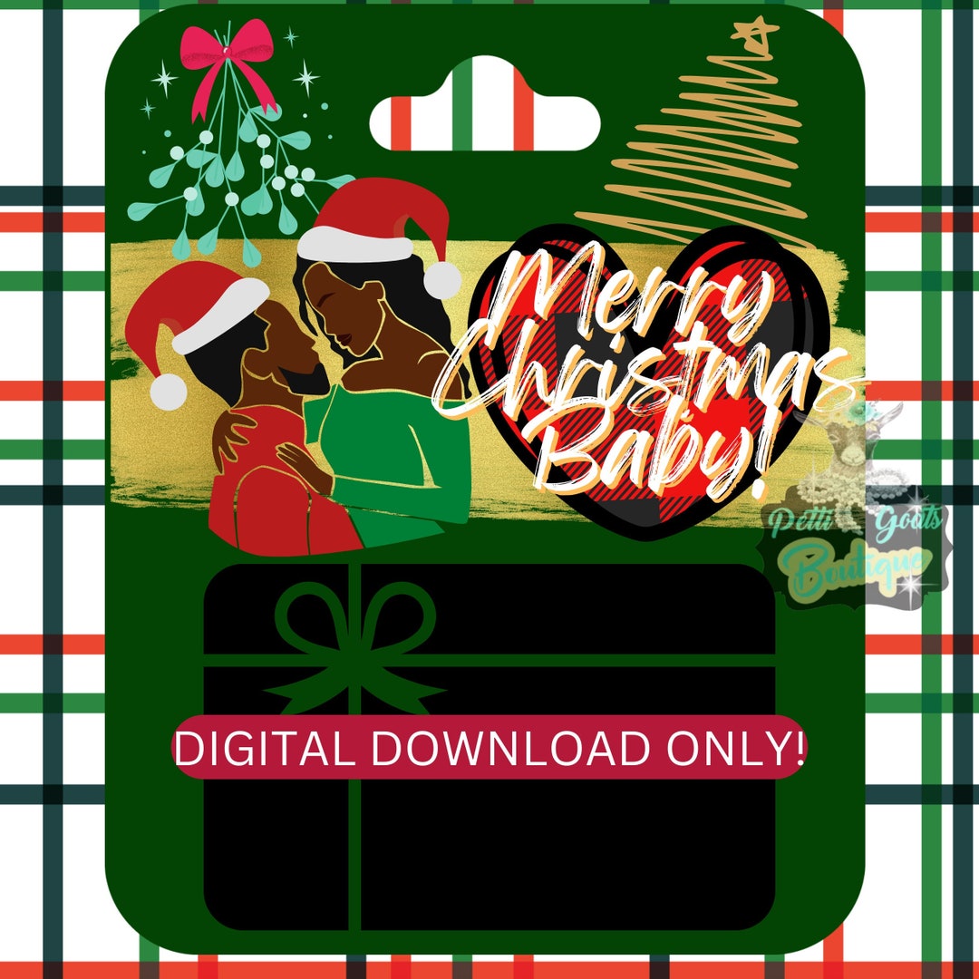 Merry Christmas Baby Gift Card/money Holder PNG, Couples Printable
