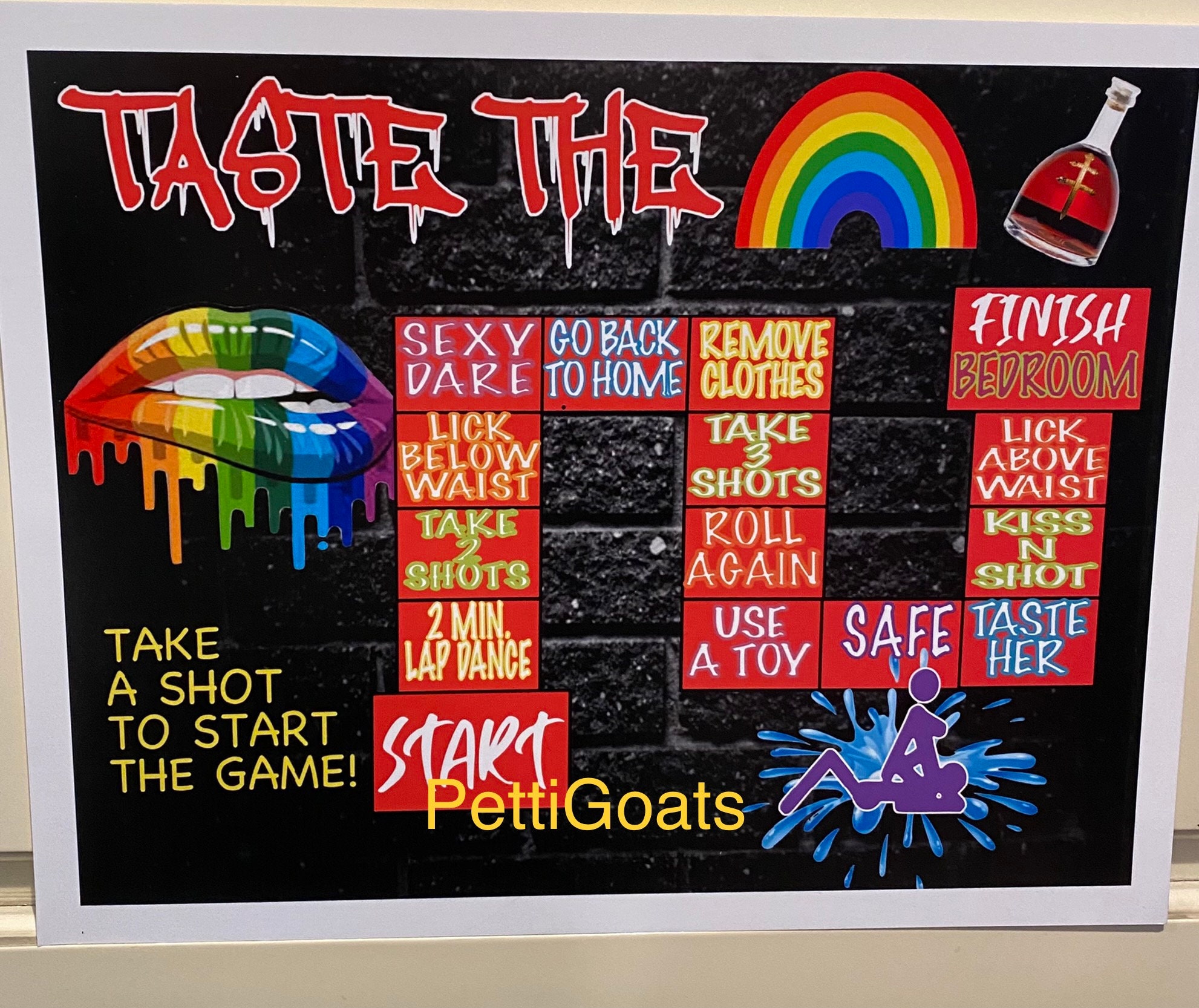 LGBTQ Taste the Rainbow Adult Board Game LGBTQ - Etsy