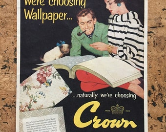 Vintage Crown Advert from &quot;Woman and Home&quot; Magazine