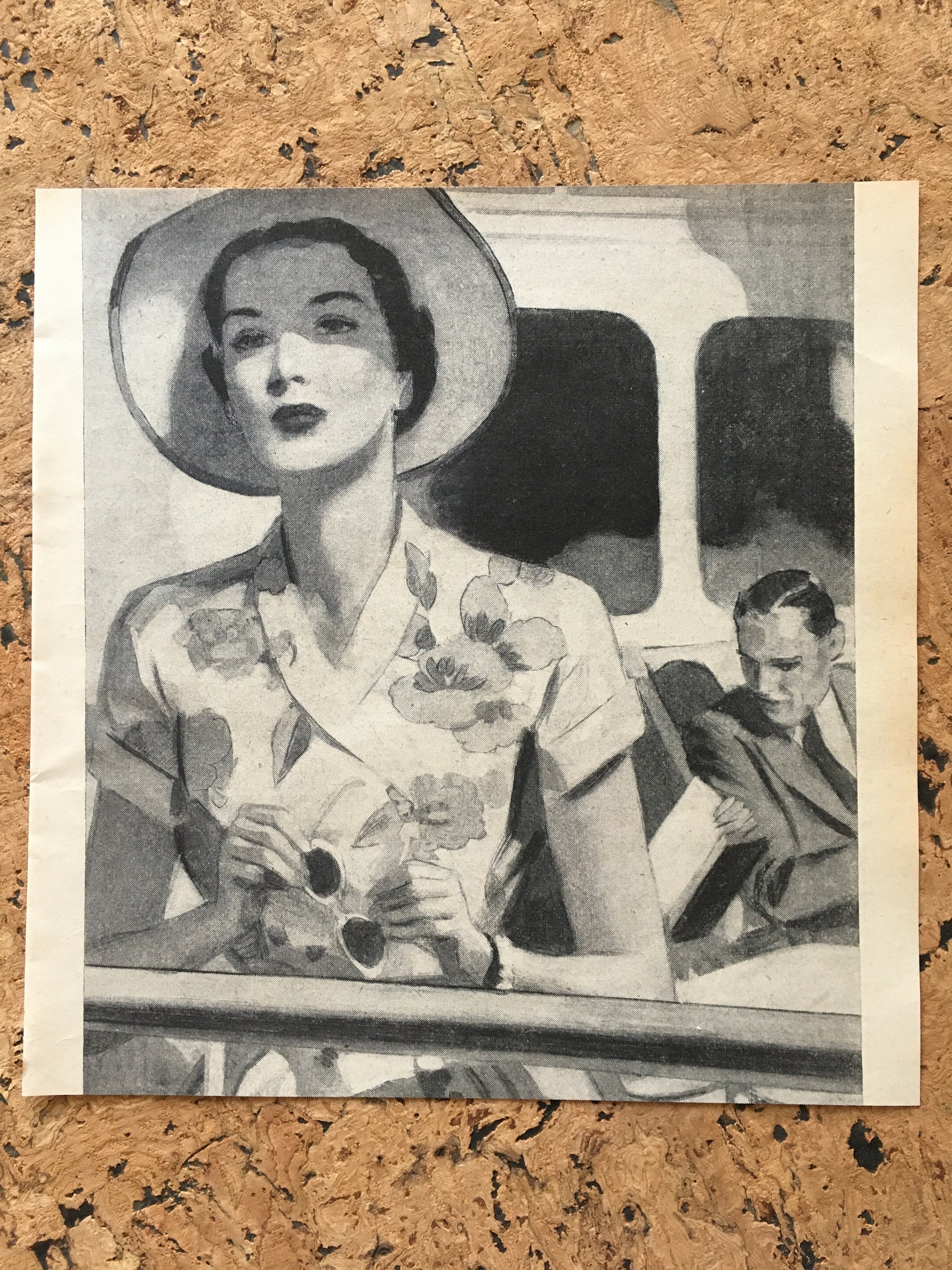 Vintage Illustration from 1954 "Woman and Home" magazine